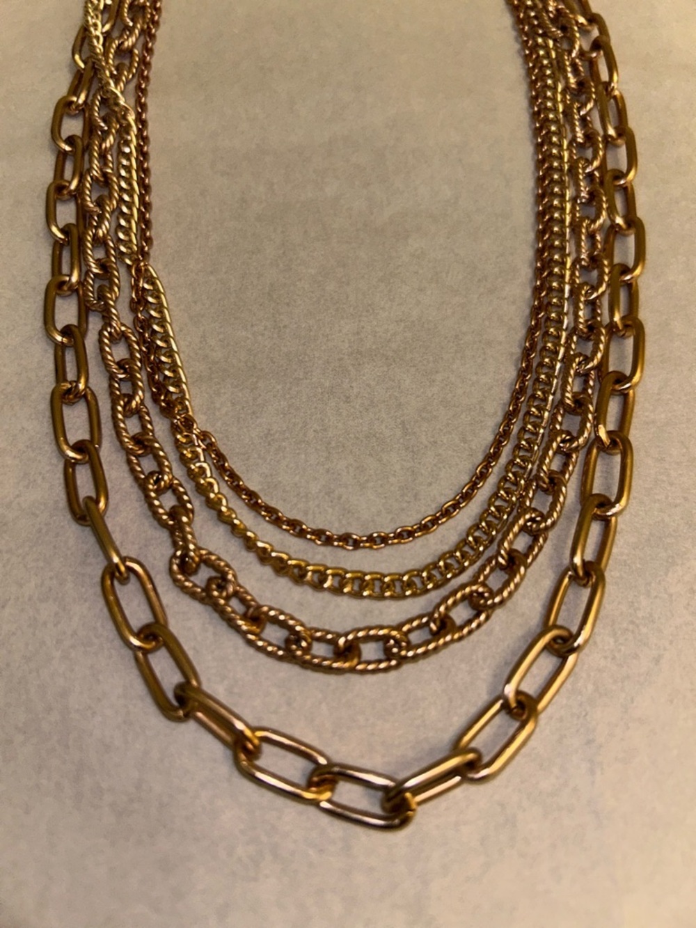 Layered Rose Gold Sabika Chain Necklace ✨